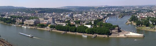 Coblence au confluent du Rhin et de la Mosell 