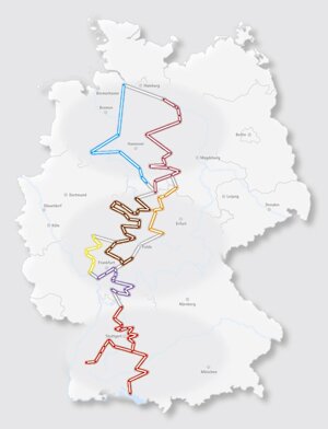 Carte de la Route allemande des maisons à colombages