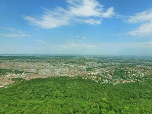 Vue de la tour de télévision de Stuttgart © allemagnevoyage