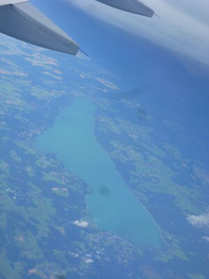 Le lac de Starnberg vue de l'avion