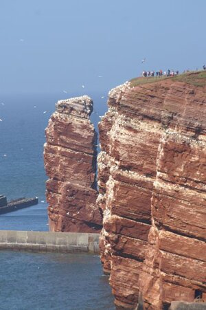 Rocher Lange Anna sur l'île de Helgoland