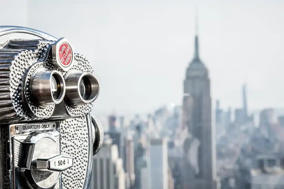 Vue panoramique depuis l'observatoire du 86e étage de l'Empire State Building